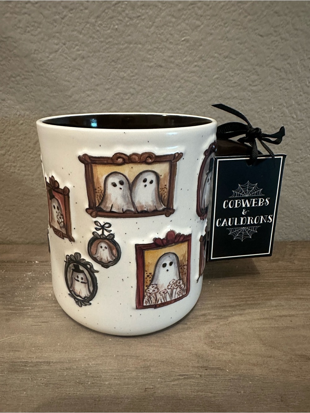 Cobwebs & Cauldrons Ghost Frame Ceramic Mug
